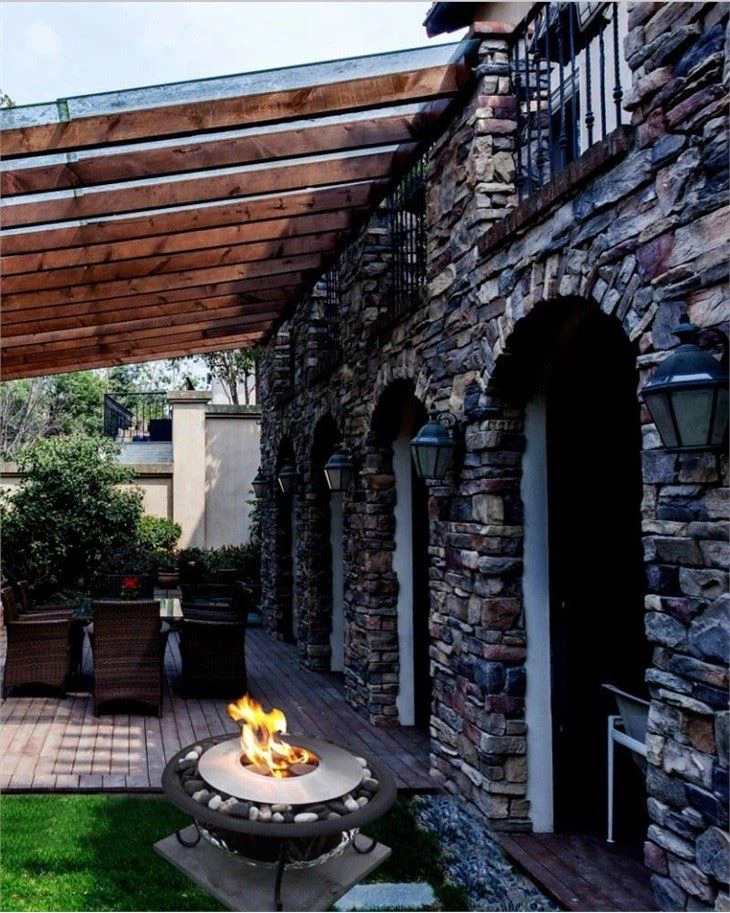 Pwll Tân Alcohol Awyr Agored Rownd Bio-ethanol